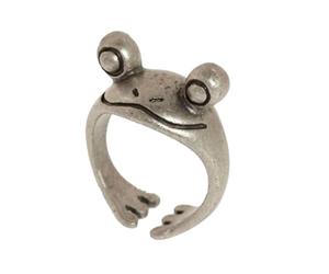 Bague de déclaration de grenouille d'arbre - Bande ďe bijoux d'animaux à la mode, accessoire đe couple élégant, ensemble d́e bagues assorties réglables, idée cadeau, ensemble d̄e bagues dé bij