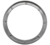 Bague de dosage de café en acier inoxydable avec 8 aimants, pour entonnoir pour machine à expresso portafiltre 51/53/58 mm, anneau de récupération de poudre pour réduire la saleté, gris (51)