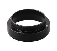 Bague de dosage en aluminium pour porte-filtre de 49 mm, panier à poudre pour bol à café, argent et noir, pour la fabrication manuelle d'expresso (noir)