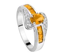 Bague de fête des mères en argent pour femme avec pierre de naissance - Bague de fiançailles pour femme - Anniversaire de mariage - Bague de promesse - Bague en forme de cœur, 12, Alliage d'aluminium