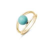 Bague de fiançailles Art Déco avec halo turquoise et tige fendue - Bague de mariage, anniversaire, pierre de naissance, bague de mariage en argent sterling 925, O 1/2, Pierre précieuse., Turquoise