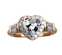 Bague de fiançailles avec pierre de naissance et saphir pour femme, bague de promesse d'anniversaire de mariage, bagues minimales pour femme, 9, Métal, Aucune pierre précieuse