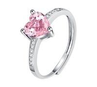 Bague de fiançailles colorée en argent sterling 925 avec oxyde de zirconium - une bague de déclaration pour les mères et les mamans aussi comme bague de fiançailles ou de mariage ou de Saint-Valentin