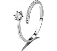 Bague de fiançailles en argent pour dames BAGUE REGULAIRE CRISTAUX universels