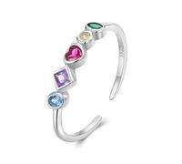 Bague De Fiançailles En Argent Sterling 925 Avec Étoile Et Zircone Cubique Pour Femme, Alliance Empilable, Idéale Comme Cadeau D'anniversaire.
