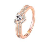 Bague De Fiançailles En Forme De Cœur Bijou De Mariage Anneau Ouvert
