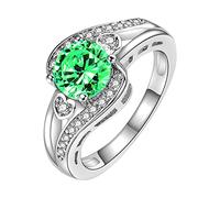 Bague de fiançailles en zircon pour 1 pièce, 7, Métal, Aucune pierre précieuse