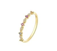 Bague de Fiançailles et Alliance Bague en Argent Femme Taille 59 Or Jaune 9 Carats Au375 Pierre Précieuse Naturelle Marquise avec Tourmaline Péridot et Diamant Populaire pour Mesdames Saint Valentin