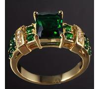 Bague de fiançailles luxueuse et élégante, plaqué cuivre avec incrustation de zircons étincelants, symbolisant l'amour éternel, adaptée pour un usage quotidien et un mariage, et un cadeau parfait pour