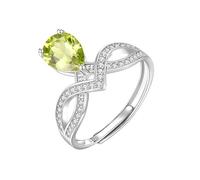 Bague De Fiançailles Solitaire En Argent Sterling 925 En Forme De Larme Pour Femme, Bague En Pierre Précieuse Naturelle Taille Poire, Anneau Croisé En Oxyde De Zirconium, Alliance De Promesse Inf