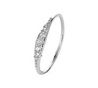 Bague de fiançailles taille ronde zircon femmes bague de mariage bagues de bijoux pour femmes bague complète femmes anneaux larges argent femmes, 8, Métal, Aucune pierre précieuse