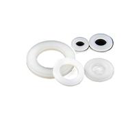 Bague de joint d'isolation d'espacement de plan de rondelle plate en nylon en plastique blanc/noir(White,M8x19x2 x50pcs)