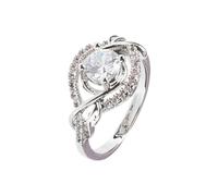 Bague de luxe en moissanite simulée en argent sterling 925 avec incrustation parfaite bague de mariage/fiançailles bijoux tendance pour femmes anneaux jeu de cartes secrets forêt sombre, 7, Métal