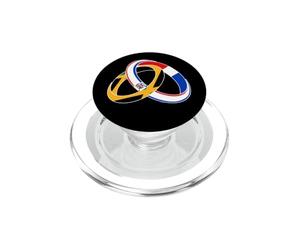 Bague de Mariage avec Drapeau de la République Dominicaine Jamaïque PopSockets PopGrip pour MagSafe