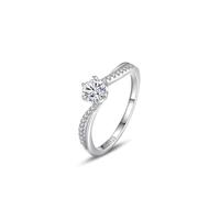 Bague de Mariage, Bague Argent 925 Femme Argent Solitaire À Six Griffes Taille 49 Bijoux Femme Vintage