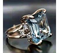 Bague de mariage élégante pour femme plaquée or 14 carats, incrusté de zircone synthétique, symbolisant l'élégance et la noblesse, conçue pour créer une bague de fiançailles/mariage gracieuse et belle