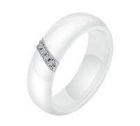 Bague de mariage en céramique 6 mm pour homme et femme, simple et unique, en oxyde de zirconium, blanc/noir, bijoux tendance