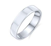Bague De Mariage Simple Et Minimaliste En Argent Sterling .925 Pour Femmes Pour Hommes 4Mm