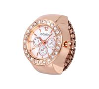 Bague De Montre À Doigt - Design Rond, Style Vintage, Accessoire De Bijoux D'horlogerie À Quartz Rétro, Bague D'horloge Unique, Option Cadeau Élégante | Bande De Guidage Élégante Pour Accessoires De T