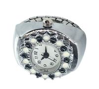 Bague de montre - Montre pour femme, bijou vintage en avec fonction horloge précise pour la famille, les amis, les collègues, Noël, la fête des mères, Noir , Refer to description, Unisexe