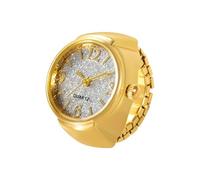 Bague de montre pour - Élégante montre anneau analogique | Bijoux de mode unisexe pour hommes et femmes, montre de doigt réglable, vacances parfaites, anniversaire, cadeau d'anniversaire, blanc