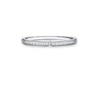 Bague de partenaire en or blanc 9 K/14 carats Moissanite pour femme 1,5 mm Structure des lignes des pierres incrustées Alliances pour femme, 62 (19.7), Métal précieux, Moissanite