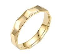 Bague de Pied Bague Végétarienne Diamant Bague En Acier Titane Mode Version Coréenne Du Lot De Fleurs Bague Bague Bijoux À La Main Or Argent Et Noir No. 6 13 (Gold, 7)