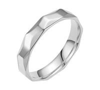 Bague de Pied Bague Végétarienne Diamant Bague En Acier Titane Mode Version Coréenne Du Lot De Fleurs Bague Bague Bijoux À La Main Or Argent Et Noir No. 6 13 (Silver, 12)