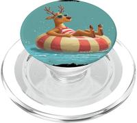 Bague de Plage avec Renne de Noël pour Les Amateurs de Lunettes de Soleil PopSockets PopGrip pour MagSafe