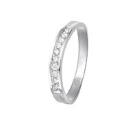 Bague de Promesse Anneau Femme Diamant Argent Or Blanc 9 Carats Au375 avec Diamant de 0,12 CT Taille Solide Non Plaqué Moderne pour Épouse Anniversaire Bijoux