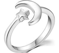 Bague de promesse de déclaration de fiançailles de Mariage é Lune en Acier inoxydableOpération Facile