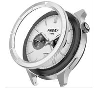 Bague De Protection Compatible Avec Xiaomi Watch S4/Watch S3,Anneau Pour Montre Connectée Bezel Ring Styling, Lunette De Protection En Métal En Alliage D'aluminium - E-Silver