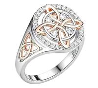 Bague de protection en forme de nœud de sorcière, faite à la main en argent sterling 925, bague de protection contre les nœuds celtiques, cadeau de Saint-Valentin pour femme, Métal, Aucune pierre