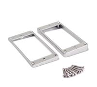 Bague de ramassage Anneaux de ramassage à cadre métallique for guitare électrique, plaque couverture Humbucker, pièces profil incurvé, accessoires montage camion for 4(Silver)