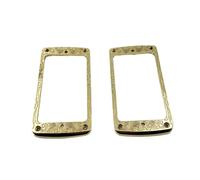 Bague de ramassage Anneaux Humbucker gravés en alliage de Zinc, 2 pièces, cadre montage plat for micro à Double bobine for guitare électrique(Gold)