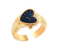 Bague de rendez-vous, en forme de cœur, doigt réglable, ouvert, géométrique, bijou de doigt adapté pour les fêtes et le quotidien rétro amour