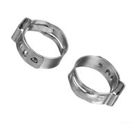 Bague de serrage PEX en acier inoxydable - Collier de serrage à une oreille pour tubes PEX de 7 mm à 14 mm, réglable à 360° et compensation d'expansion thermique (8 mm)