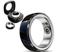 Bague de suivi de fitness - Anneau intelligent de santé avec moniteur d'oxygène dans le sang, étanche et rechargeable pour homme ou femme