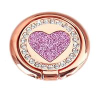 Bague de support pour téléphone portable avec strass - Pour presque tous les téléphones/coussinets - Or rose