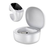 Bague de téléphone portable compatible Bluetooth, télécommande vidéo selfie, tourne-page automatique (blanc)