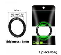 Bague de Verrouillage Center Lock CP Alliage Léger | Filetage M34xP0.75 pour précis, ajustement parfait, évite le jeu, sécurité accrue, pour moyeux spécifiques(Black)