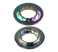 Bague de Verrouillage Centre Disque Frein Vélo Alliage Léger | Alliage aluminium léger, haute résistance, fixation pour rotor , montage interne, couleur noire(Golden)