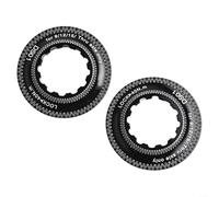 Bague de verrouillage de centre de vélo pour rotor de frein à disque sur moyeu de verrouillage central en alliage d'aluminium compatible avec axe traversant de VTT 9 mm, 12 mm, 15 mm (noir)