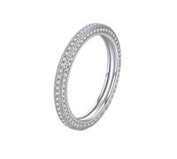 Bague décorative en or blanc 9 carats Moissanite pour femme, pierres incrustées, taille 52 (16,6)
