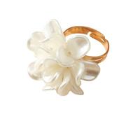 Bague Délicate En Forme De Fleur De Camélia Pour Femme Plaquée Or Avec Feuille De Pétale Promesse De Mariage Extensible Réglable Ouverte Confortable Rétro Vacances Anniversaire Cadeau De Bijoux