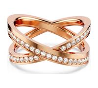 Bague Delta, Taille ronde, Blanche, Placage de ton or rosé 52