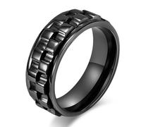 Bague d'engrenage rotative en acier titane, bague d'engrenage tendance en acier inoxydable, Europe et États-Unis