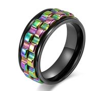Bague d'engrenage rotative en acier titane, bague d'engrenage tendance en acier inoxydable, Europe et États-Unis