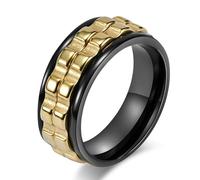 Bague d'engrenage rotative en acier titane, bague d'engrenage tendance en acier inoxydable, Europe et États-Unis