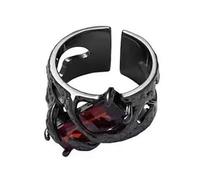 Bague d'épine noire avec cristal style gothique unique réglable zircon bague ouverte bijoux femmes hommes cristal carré, taille unique, Comme décrit, Comme décrit.